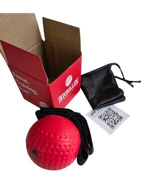 Boxbollen Focus Training Ball With Headband Red Fitness Game